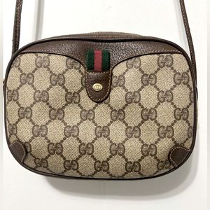 Gucci Brown and Cream Crossbody Bag